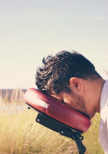 Massage assis lors d'un événement d'entreprise